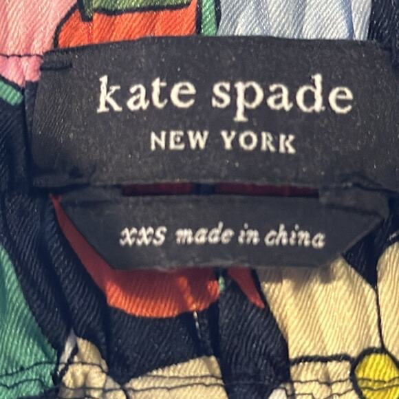 Woman’s kate spade new york XXS Flower Bed Twill Pants Flower Patterns Wide Leg - Picture 3 of 14